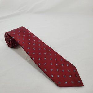 Robert Alan Poly Silk Necktie Red Paisley  Made in the U.S.A